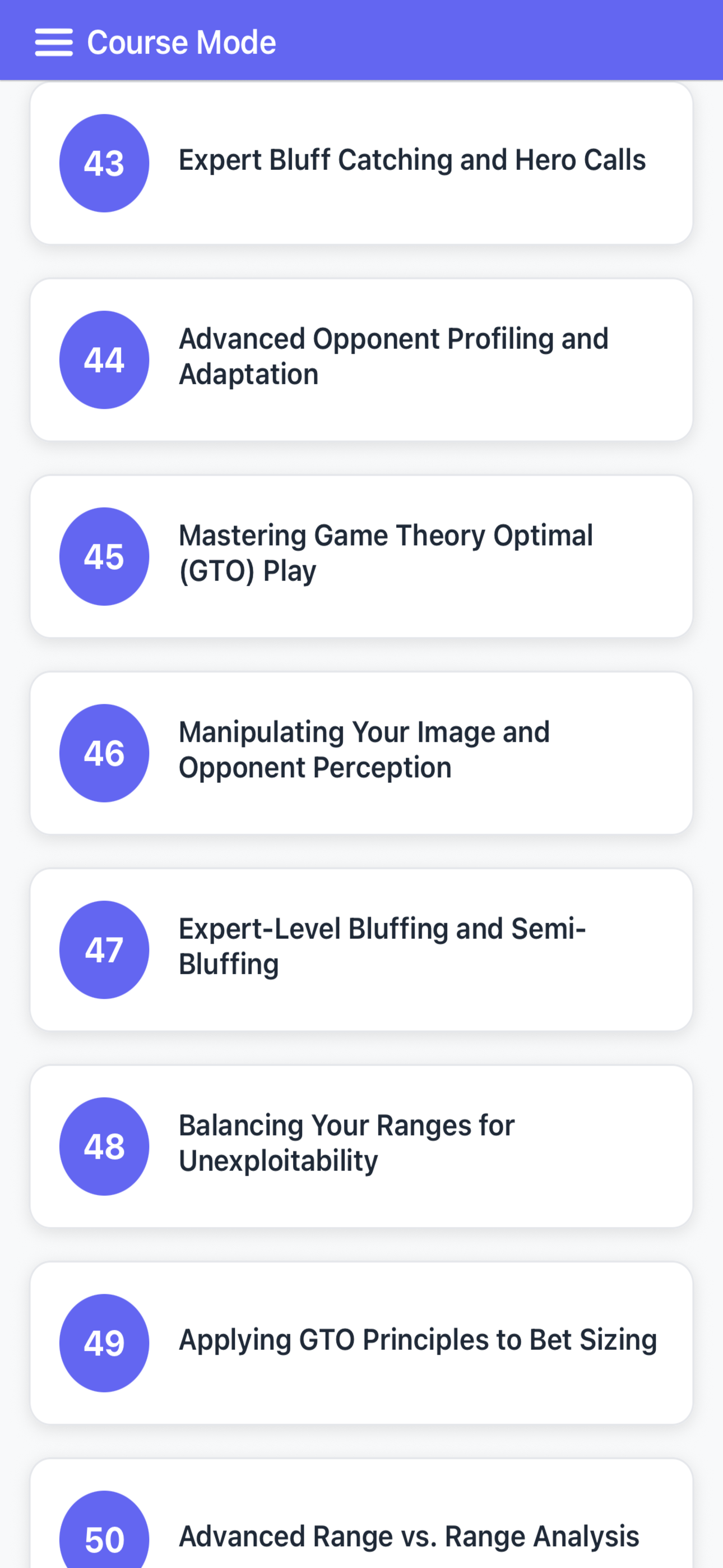 Course Mode